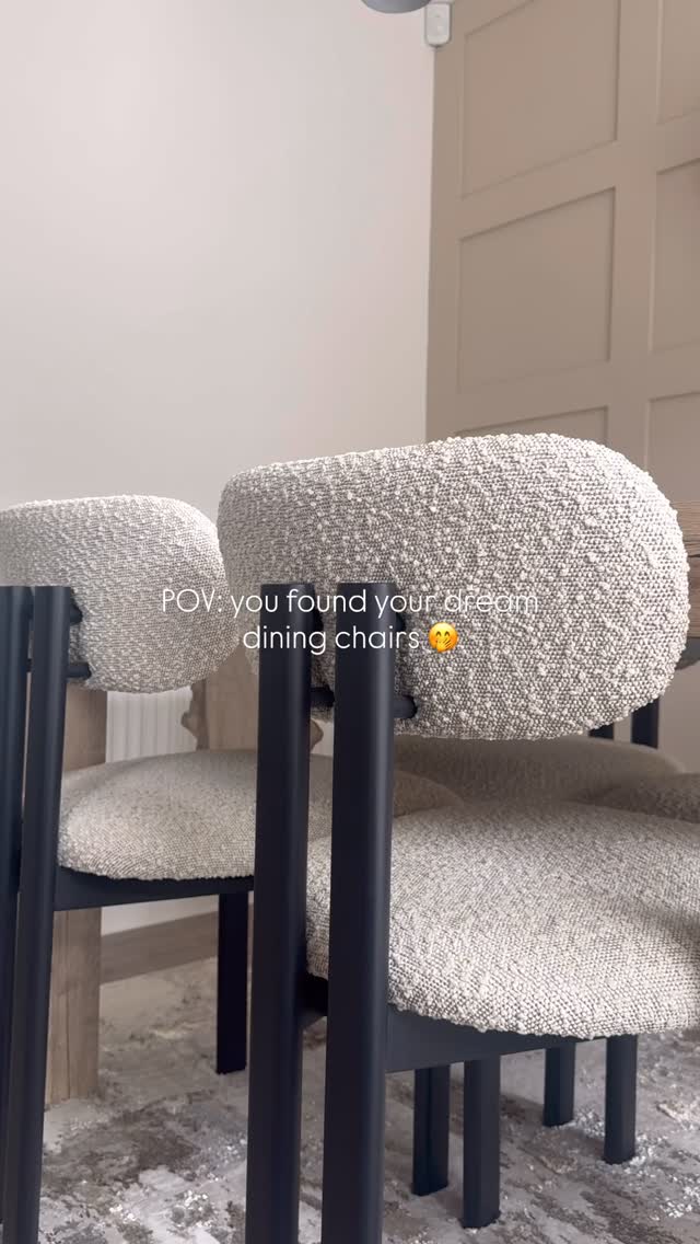 Instagram post by @ourberkelyhome for Cult Furniture. Caption reads: [...] Sustainable Boucle & Black‘ from....