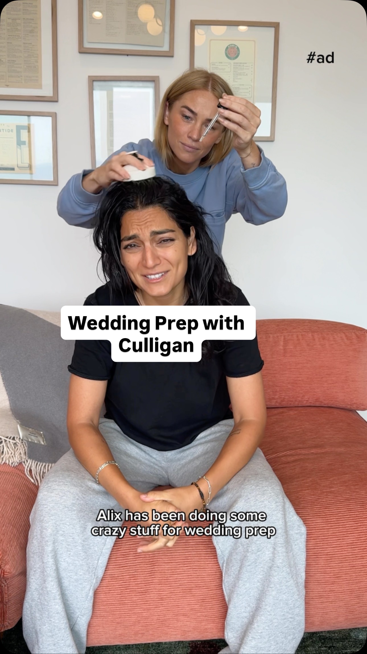 Instagram post by @majortraeger for Culligan. Caption reads: #CulliganPartner Wedding prep starts with our....