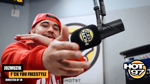 Instagram post by @juzmuzik for HOT 97. Caption reads: JuzMuzik pulled up and Turned the building upside....