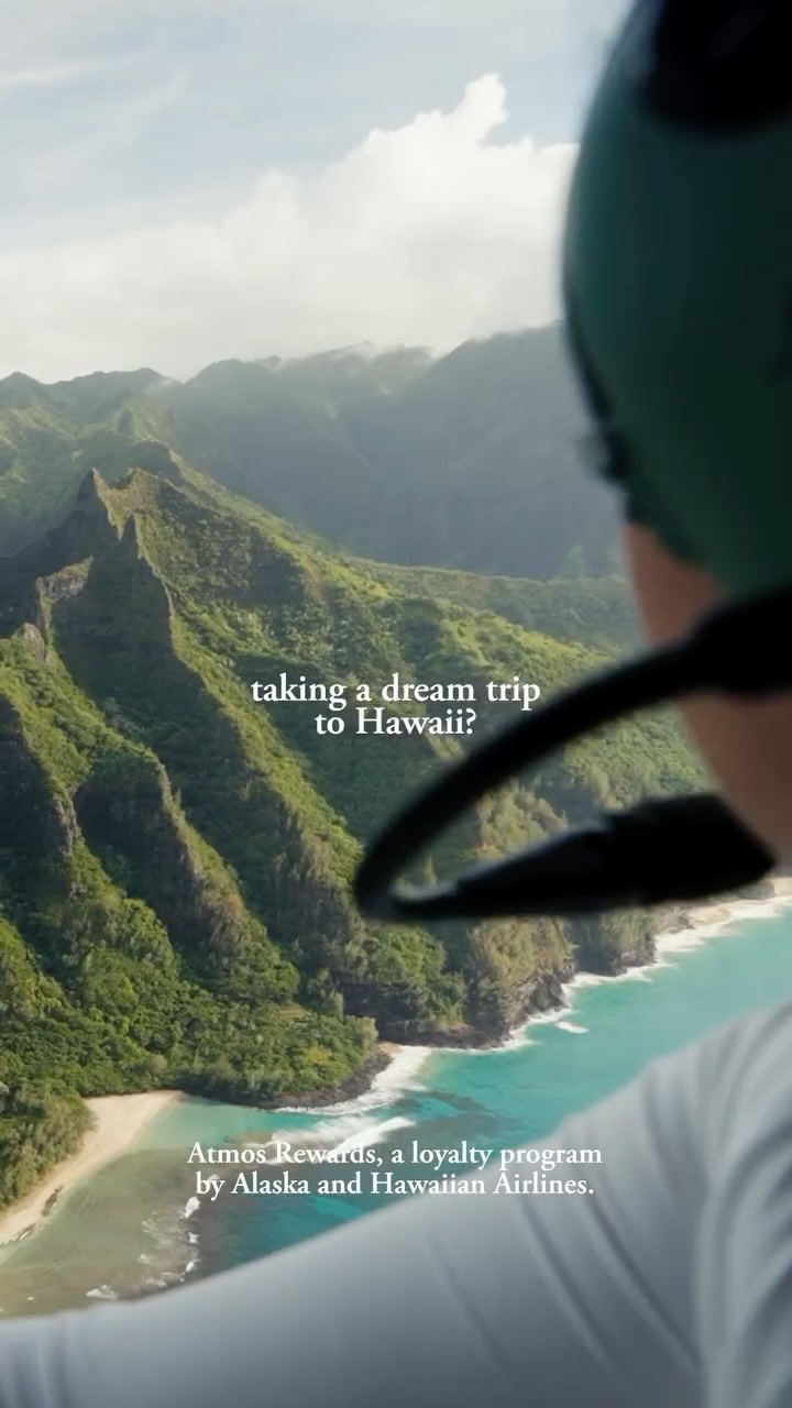Instagram post by @ralphromeo for Hawaiian Airlines. Caption reads: You tell us, should we use our @atmosrewards or....