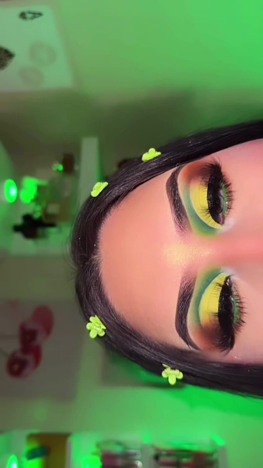 TikTok post by @glamby_xtina for Lurella Cosmetics. Caption reads: Todays makeup glam using the @Lurellacosmetics....