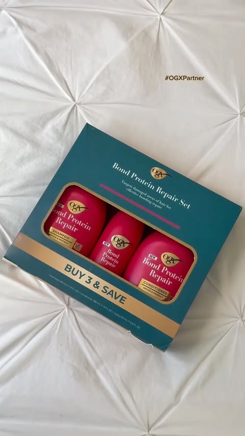 Instagram post by @joyburnettt for OGX Beauty. Caption reads: #OGXPartner New Year, New You! Start off the new....