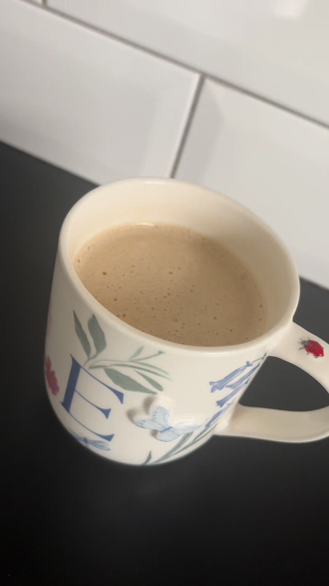 TikTok post by @ericamay24 for Nutrition Geeks. Caption reads: [...] me #fyp #foryoupage #collagencoffee....