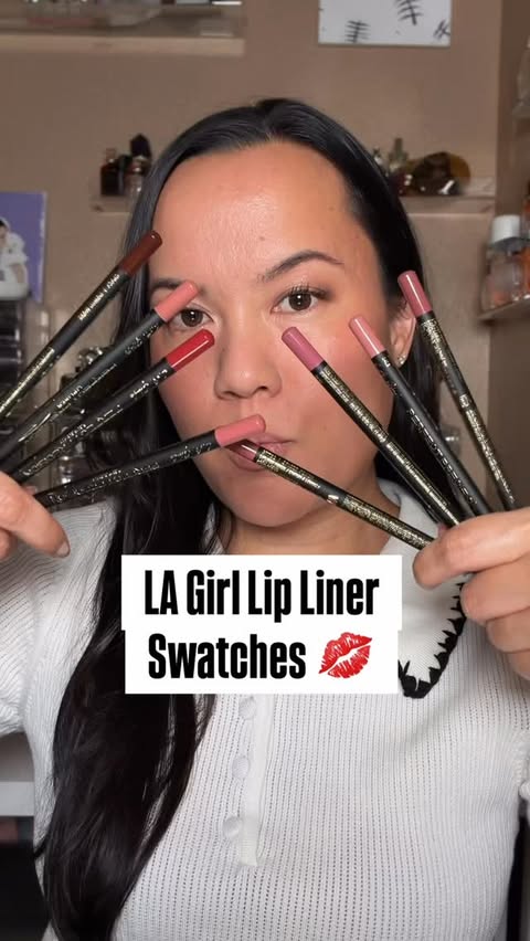 Instagram post by @mycurrentfaves for L.A. Girl Cosmetics. Caption reads: @lagirlcosmetics Perfect Precision Lip Liners are....