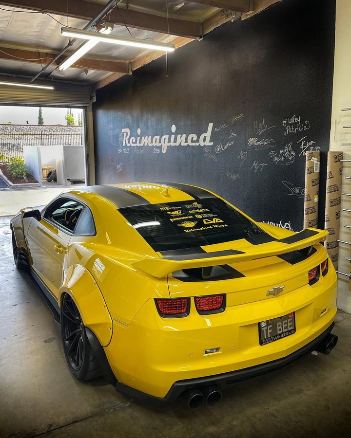 Instagram post by @tfbeecamaro for Vertical Doors Inc. Caption reads: The Sponsor Roll Call matches so well maybe I’ll....