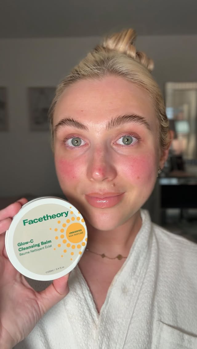 Instagram post by @carissarecommends for Facetheory. Caption reads: Ad Melt all my makeup away with @facetheory ✨ •....