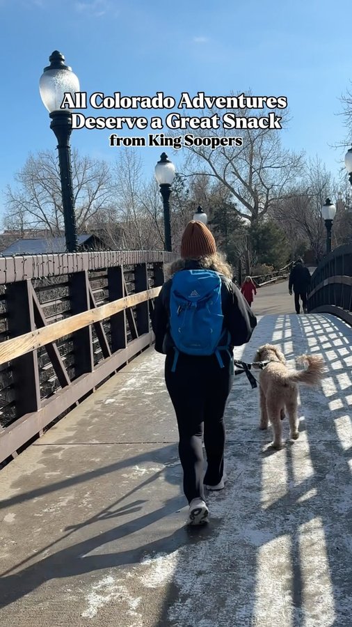 Instagram post by @thecoloradogal for SimplyProtein. Caption reads: Fuel your Colorado adventures with @simplyprotein....