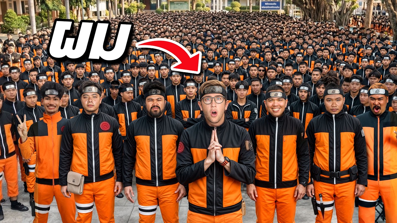 YouTube post by @MyMateNate for Fernandes Supermercados. Caption reads: I'm hiding among 100 Naruto characters! Whoever....