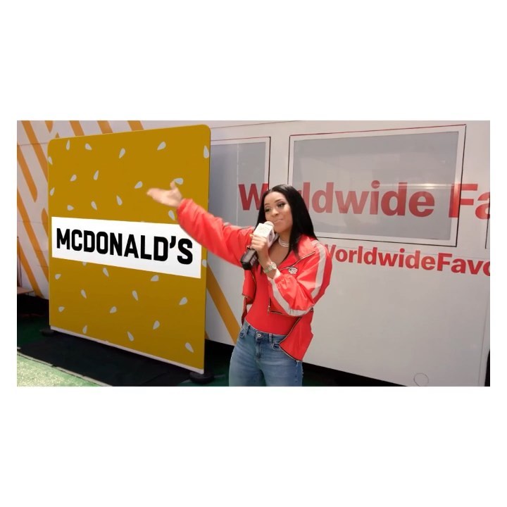 Instagram post by an influencer for McDonald's. Caption reads: [...] Round The World Thanks To @mcdonalds....