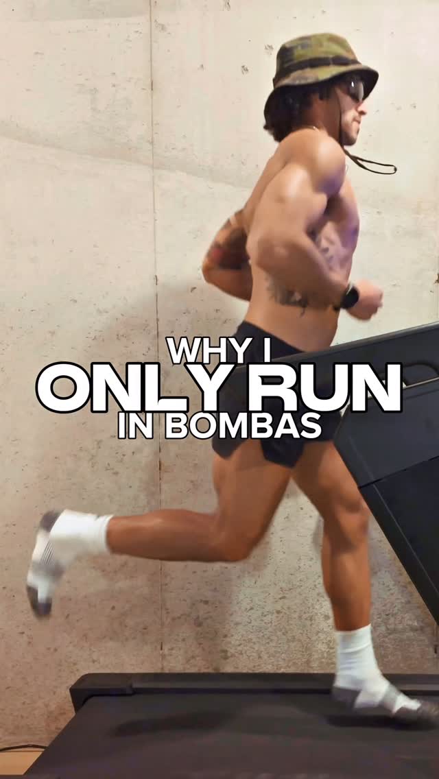 Instagram post by @kellenrunsphilly for Bombas. Caption reads: 5 reasons why I ONLY run in @Bombas! 🏃🏽‍♂️💨....