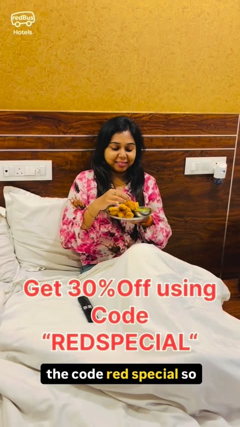 Instagram post by @suroveebiswas for RedBus. Caption reads: Best Deal on redBus Hotels which you cannot miss....