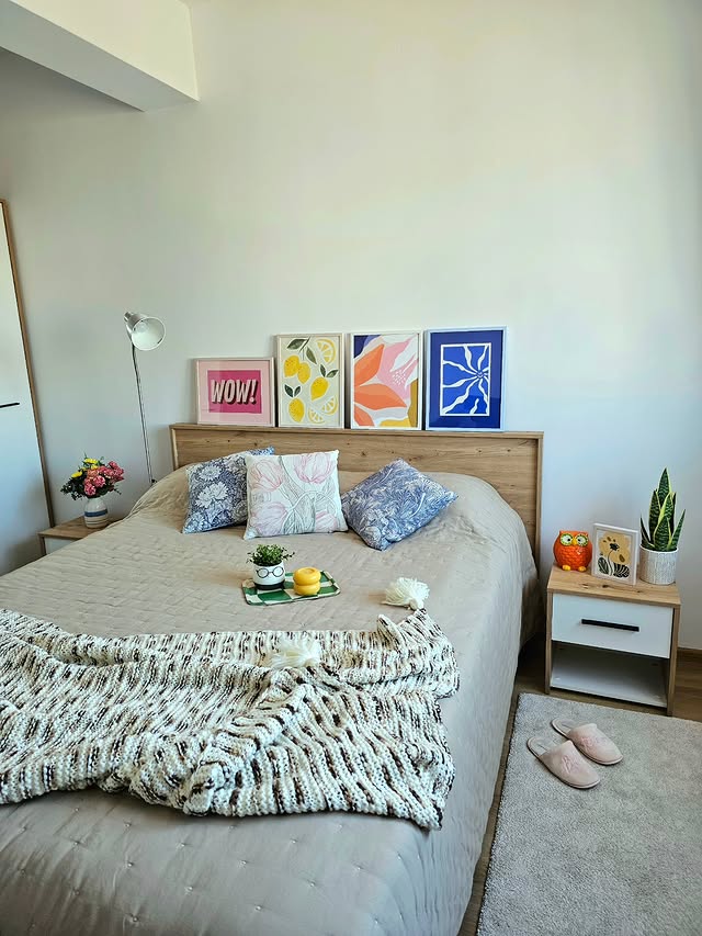 Instagram post by @monica.gabriela.lupan for Desenio. Caption reads: Bold&Fun at home with this art @desenio 🤩 Our....