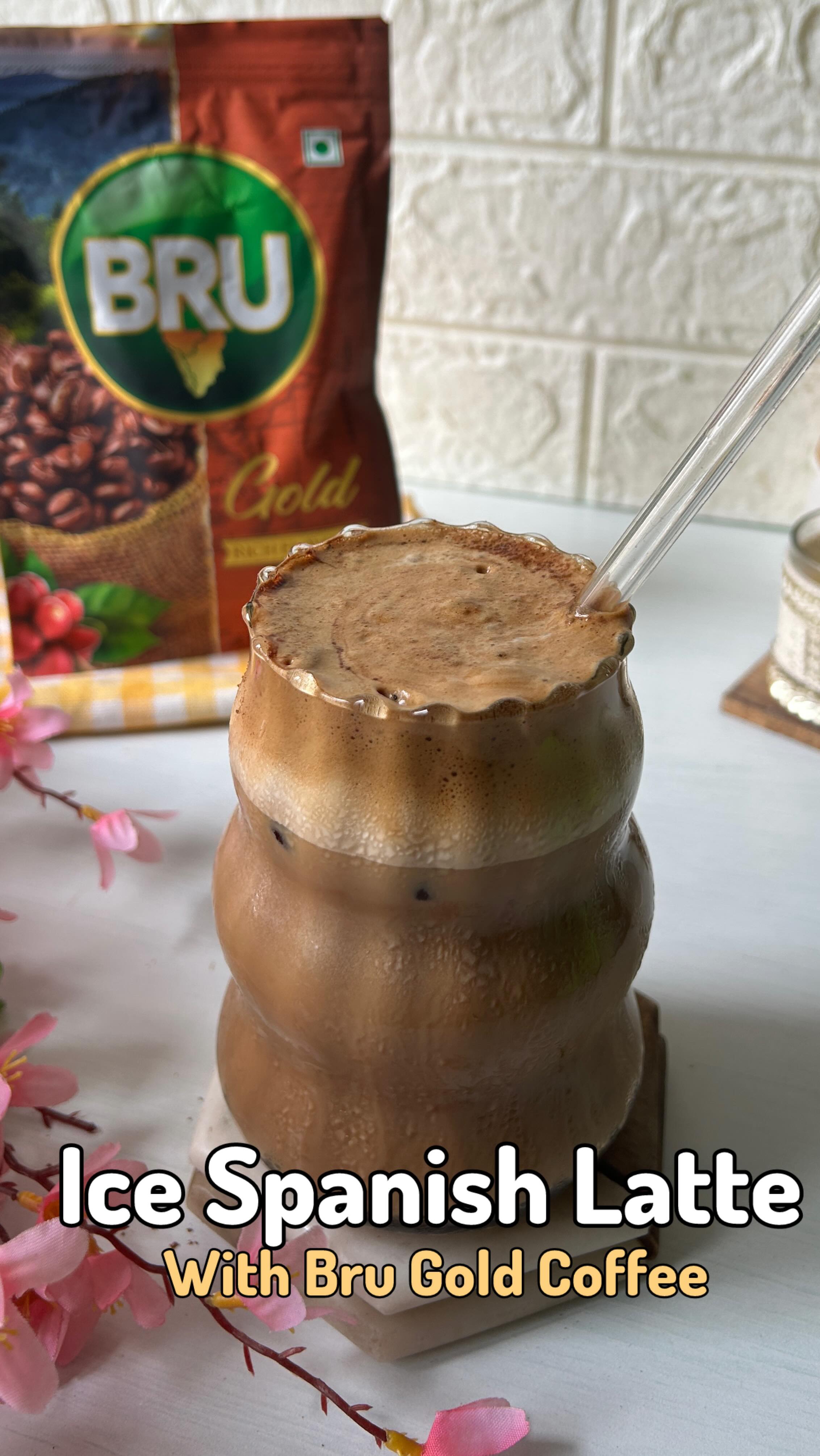 Instagram post by @myexperiencediaries for Bru Coffee India. Caption reads: When the craving hits, I skip the café and make....