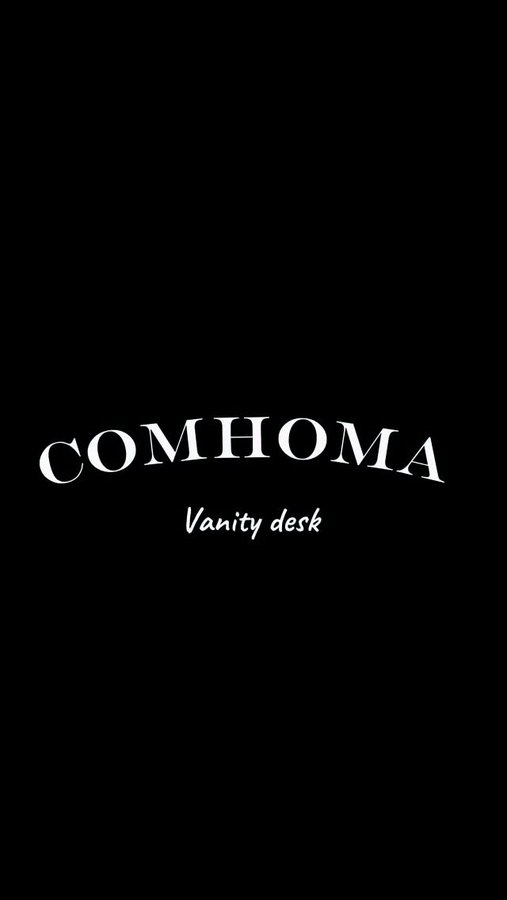 Instagram post by @goksu.chicagoda for COMHOMA. Caption reads: [...] your space into a chic beauty corner!....