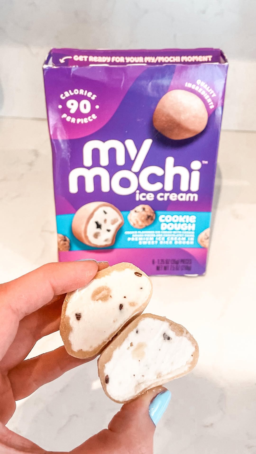 Instagram post by @targettakesmypaycheck for My/Mochi. Caption reads: [...] freezer with my favorite frozen treats!....