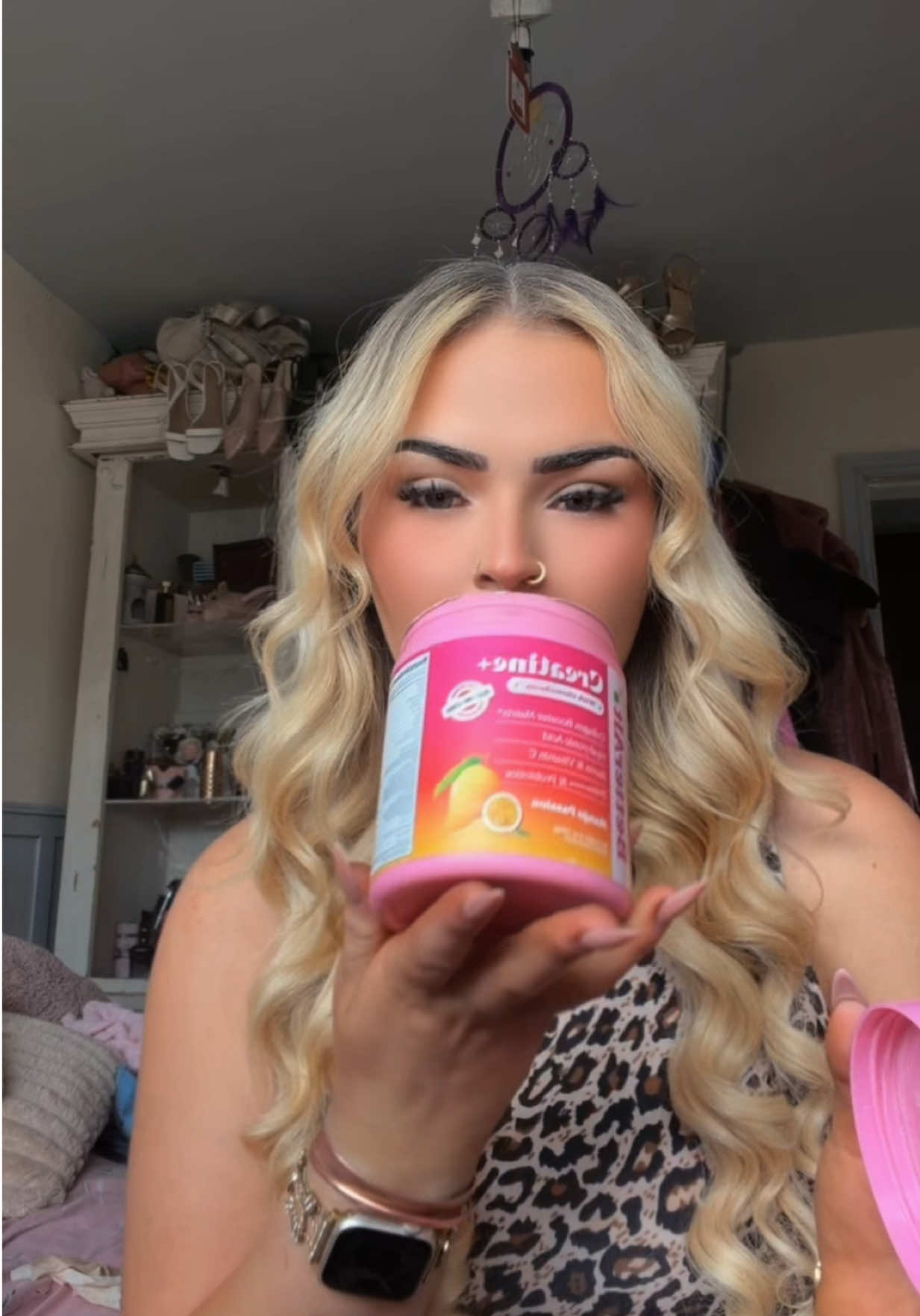 TikTok post by @leahmagee for Better Alt. Caption reads: @Better Alt Creatine Booster in the Flavour Mango....