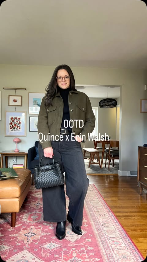 Instagram post by @heyheatherangel for Quince. Caption reads: [...] I cannot wait to mix and match these....