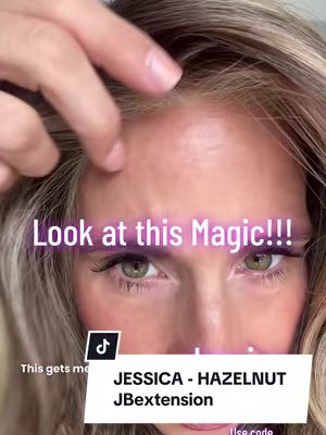 TikTok post by @claireossie for JBSelect4U. Caption reads: This wig is Jessica in Hazelnut from @JBextension....