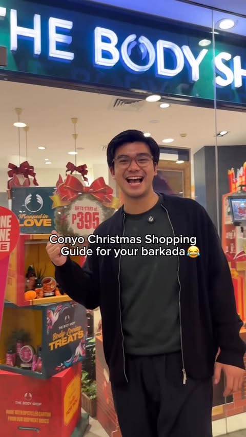 Instagram post by @thegioacosta for The Body Shop. Caption reads: Let’s do Christmas shopping, pare! I go all out....