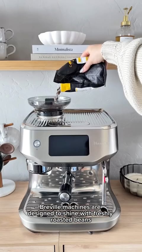 Instagram post by @coffeebyhailey for Breville. Caption reads: [...] Struggling to get a good shot from your....