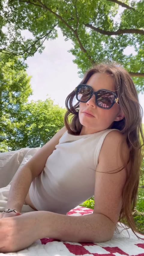 Instagram post by @double3xposure for EssilorLuxottica. Caption reads: [...] at MyEyeDr locations. #toryburch....