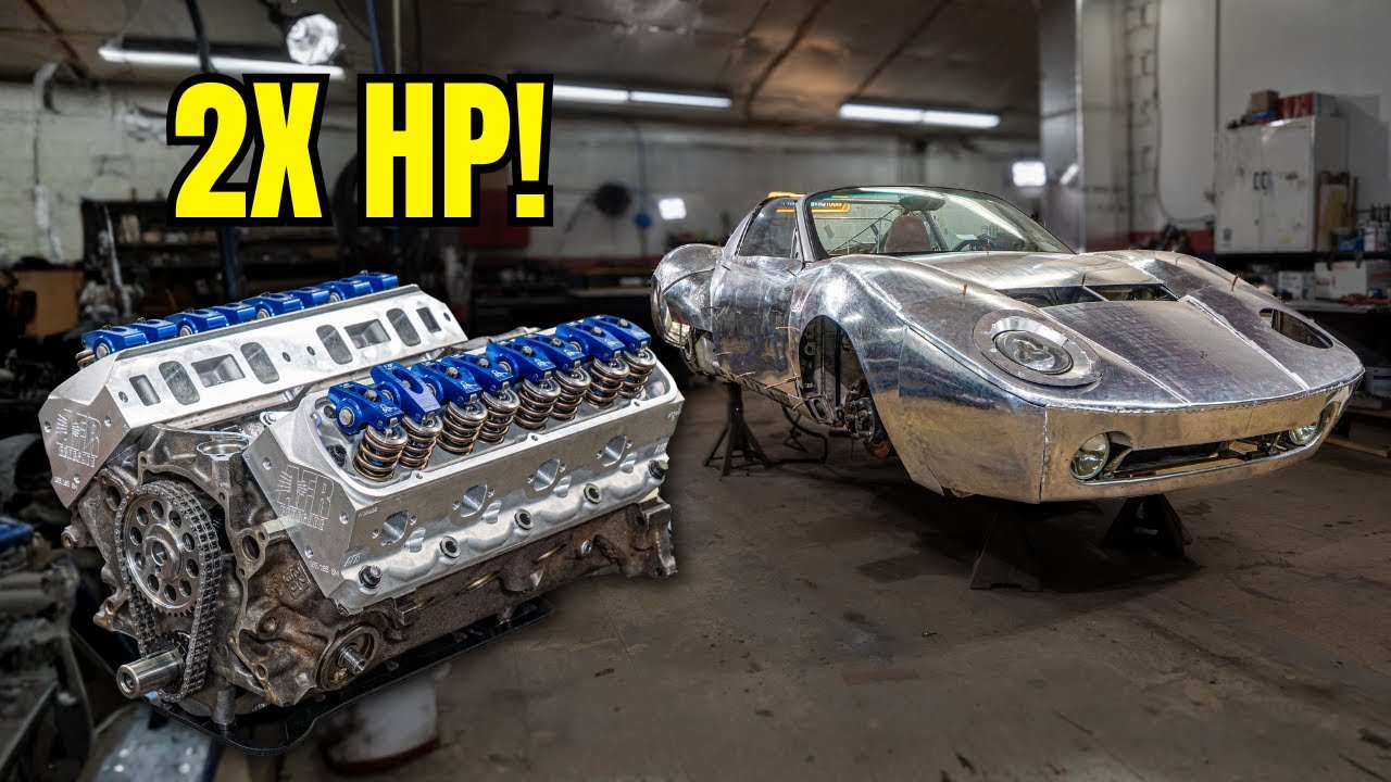 YouTube post by @CrucibleCoachworks for ASUS. Caption reads: Building a BUDGET Supercar Engine!.