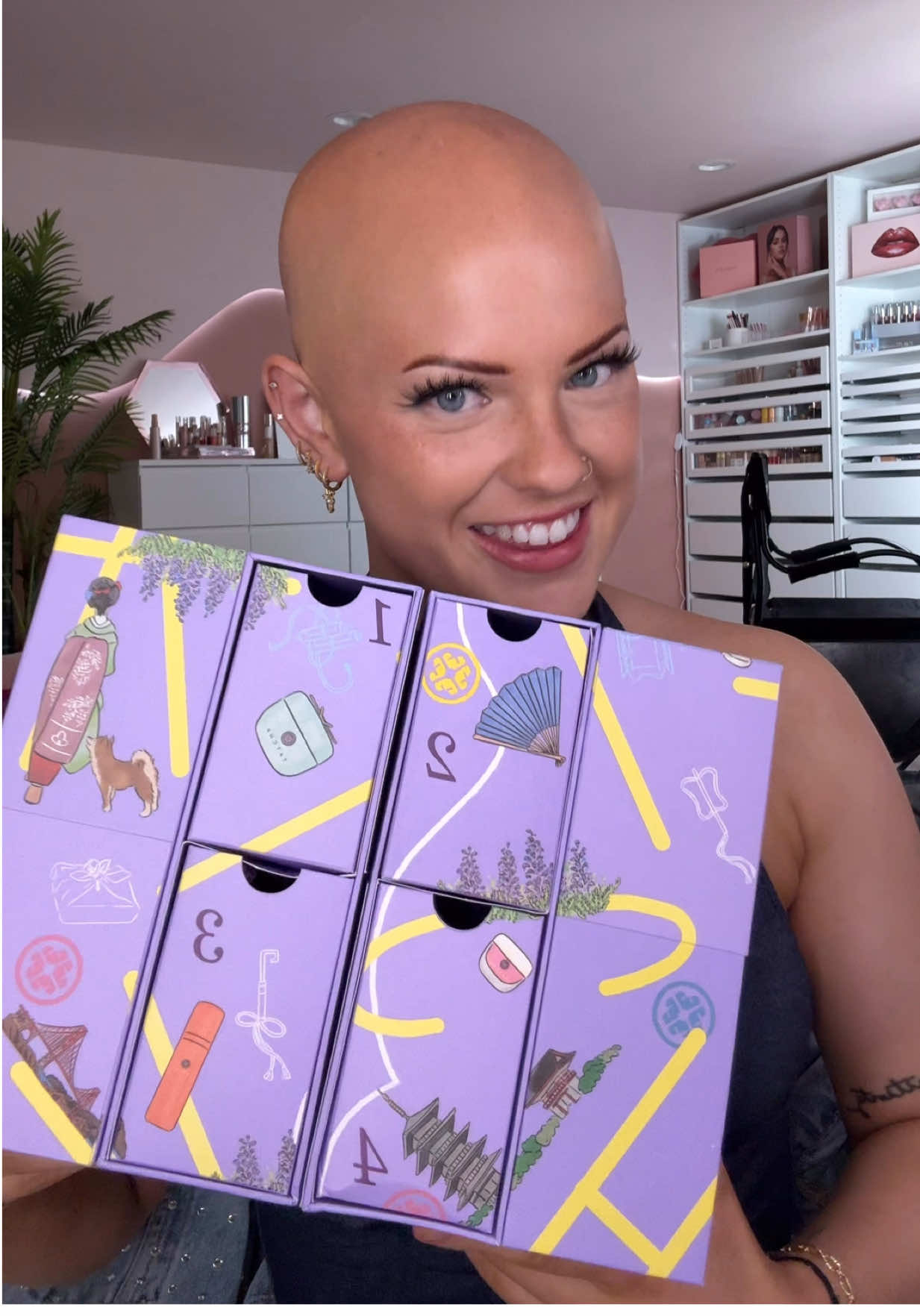 TikTok post by @emmycombss for Tatcha. Caption reads: OMG I WAS SHOCKED HAHAH I love Tatcha 🫶🏻🫶🏻🫶🏻....