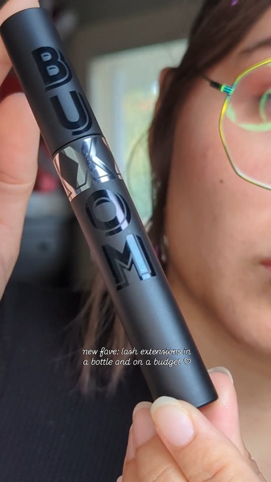 Instagram post by @ayrgalaxy for BUXOM Cosmetics. Caption reads: [...] lash xtension lift mascara from....