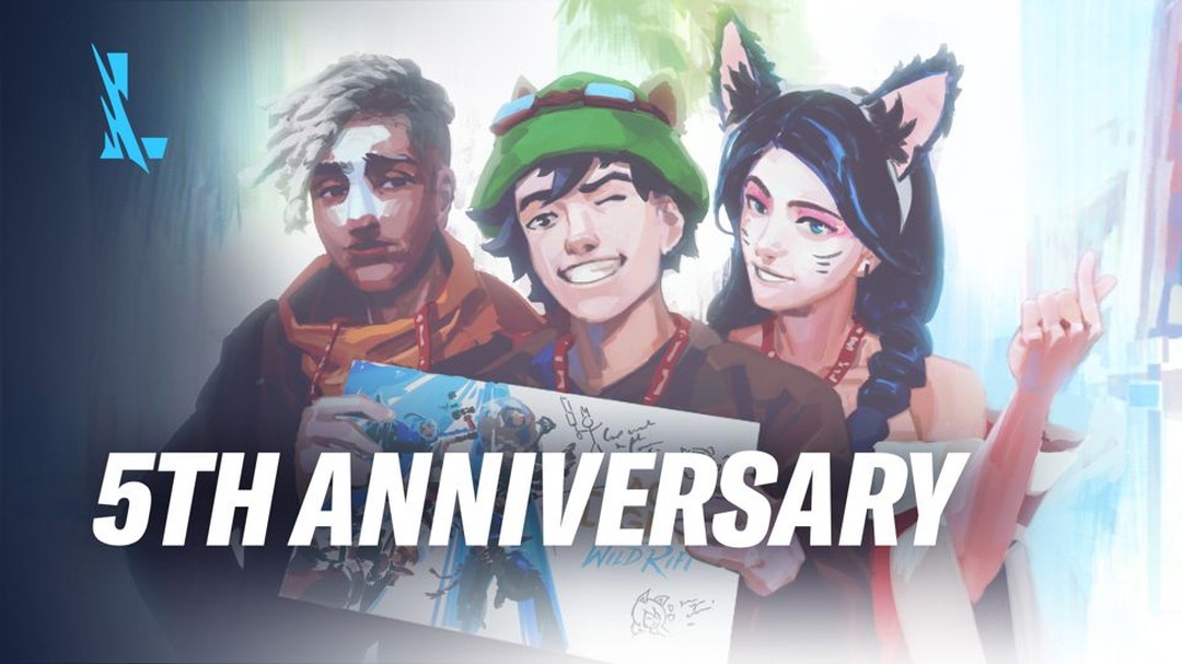 Instagram post by @aespa_official for Riot Games. Caption reads: You are Wild Rift. And Wild Rift is you. Happy 5th....