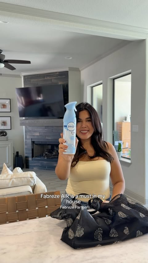 Instagram post by @camila.langley for Febreze. Caption reads: Air fresheners aren’t all made the same....