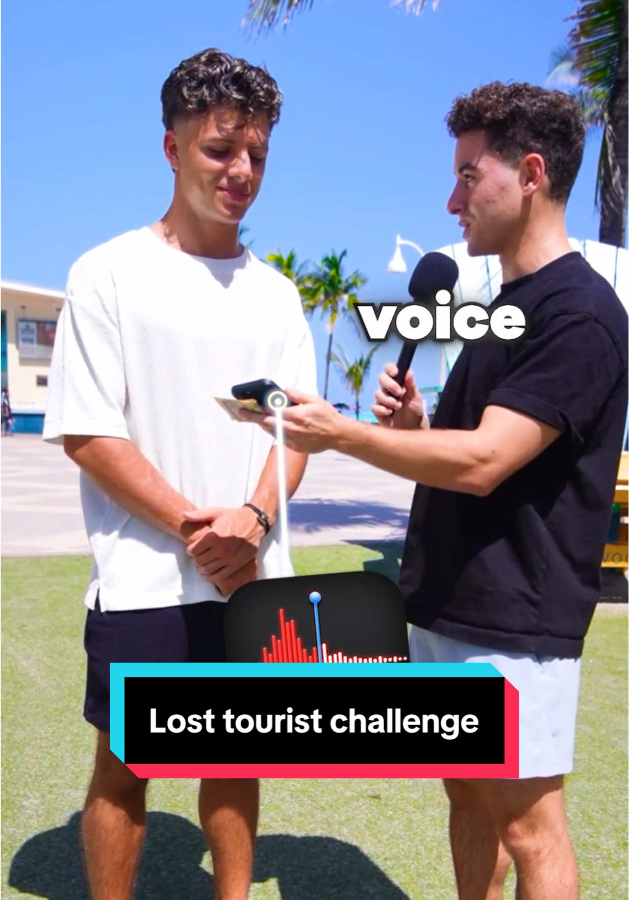 TikTok post by @ericsuerez for SUNNYD. Caption reads: Would you pretend to be a lost tourist?  🤔🗺️....