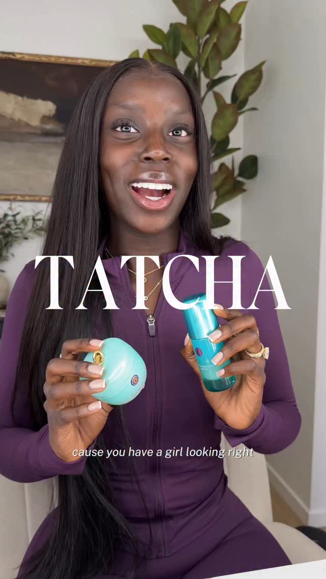 Instagram post by @golloria for Tatcha. Caption reads: @tatcha TEA! a resilient skin barrier is a happy....