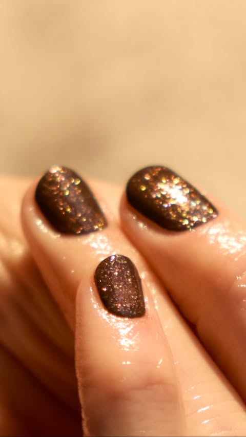 Instagram post by @stephstonenails for Sally Hansen. Caption reads: I’m loving the velvet nail trend, but wondered if....