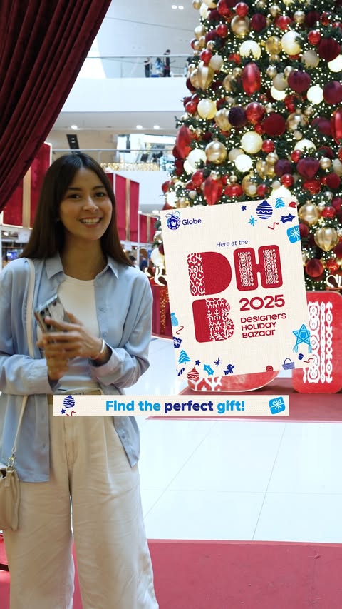 Instagram post by @iamsuperbianca for Globe Telecom. Caption reads: Give love through gifts this holiday season 💙....