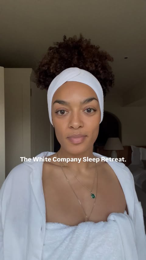 Instagram post by @adrienne_ldn for The White Company. Caption reads: I recently spent a night at The White Company....