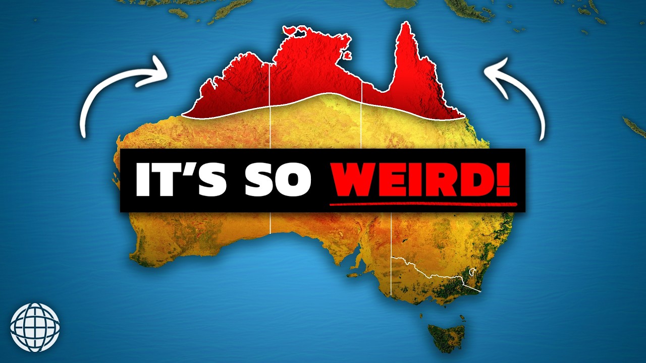 YouTube post by @GeographyByGeoff for Storyblocks. Caption reads: Why Australia's Forgotten North Is So Extreme.