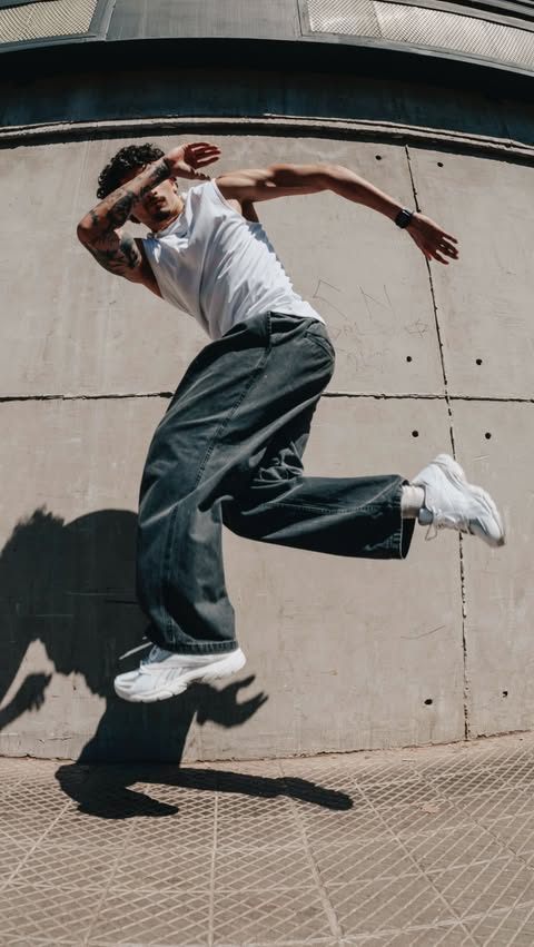 Instagram post by @matita.cl for Reebok. Caption reads: The journey continues 🥷🏻 #breakin #reebok #chile.