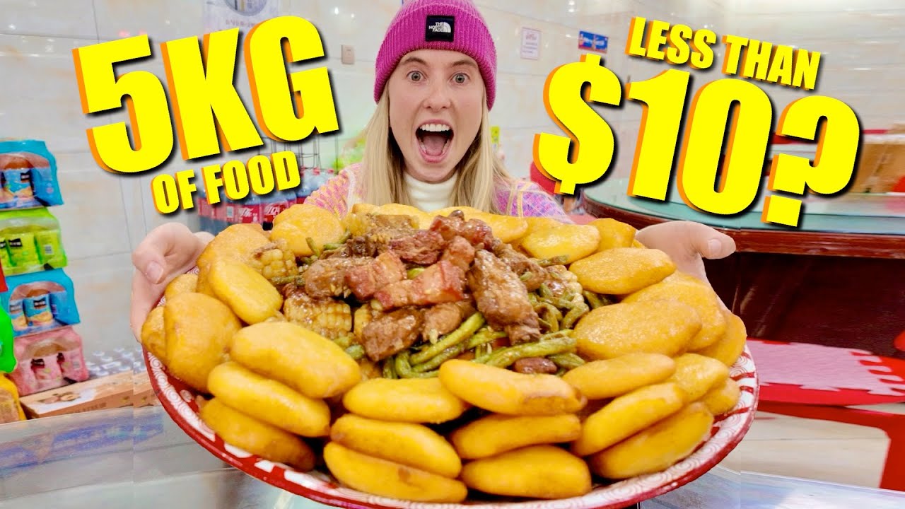 YouTube post by @BlondieinChina for ExpressVPN. Caption reads: I found China’s BIGGEST portion sizes! This....