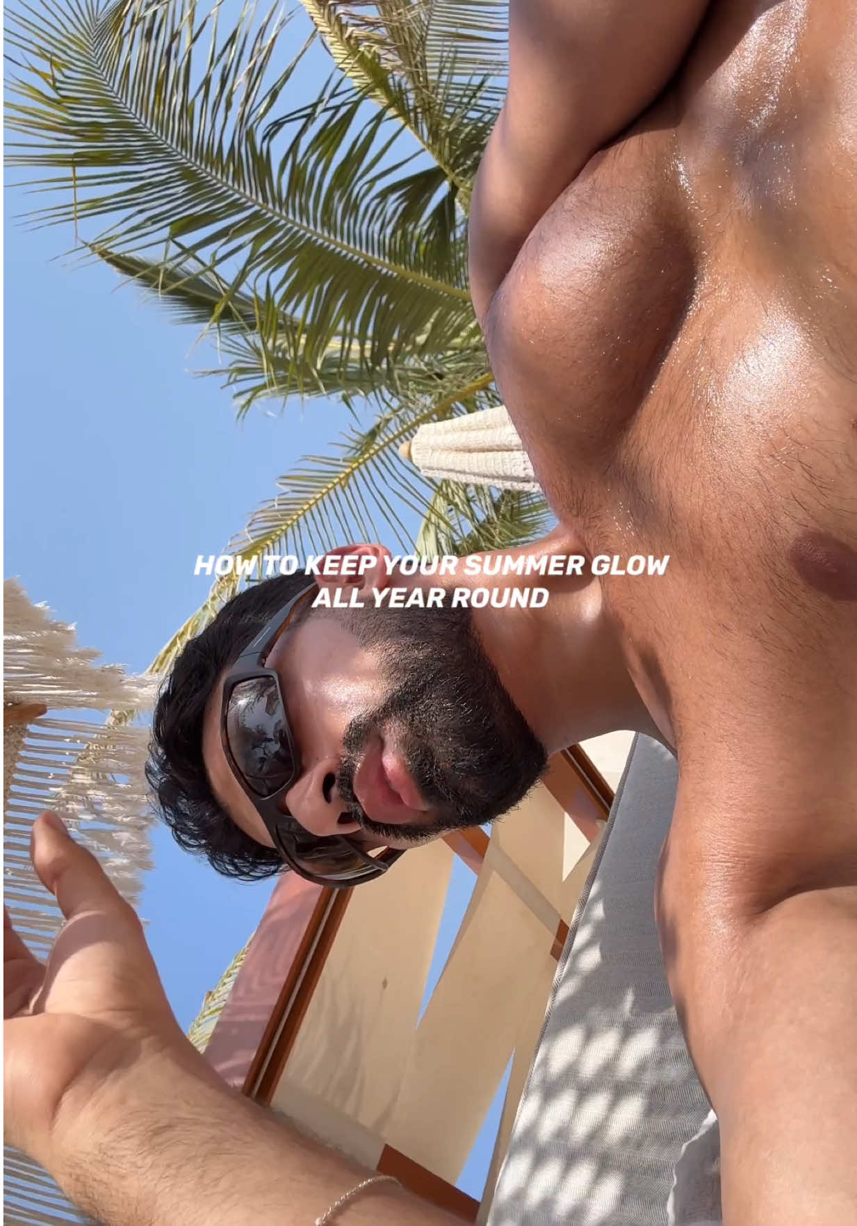 TikTok post by @shakeel.murtaza for Max Factor. Caption reads: AD How to keep that summer glow all year round....