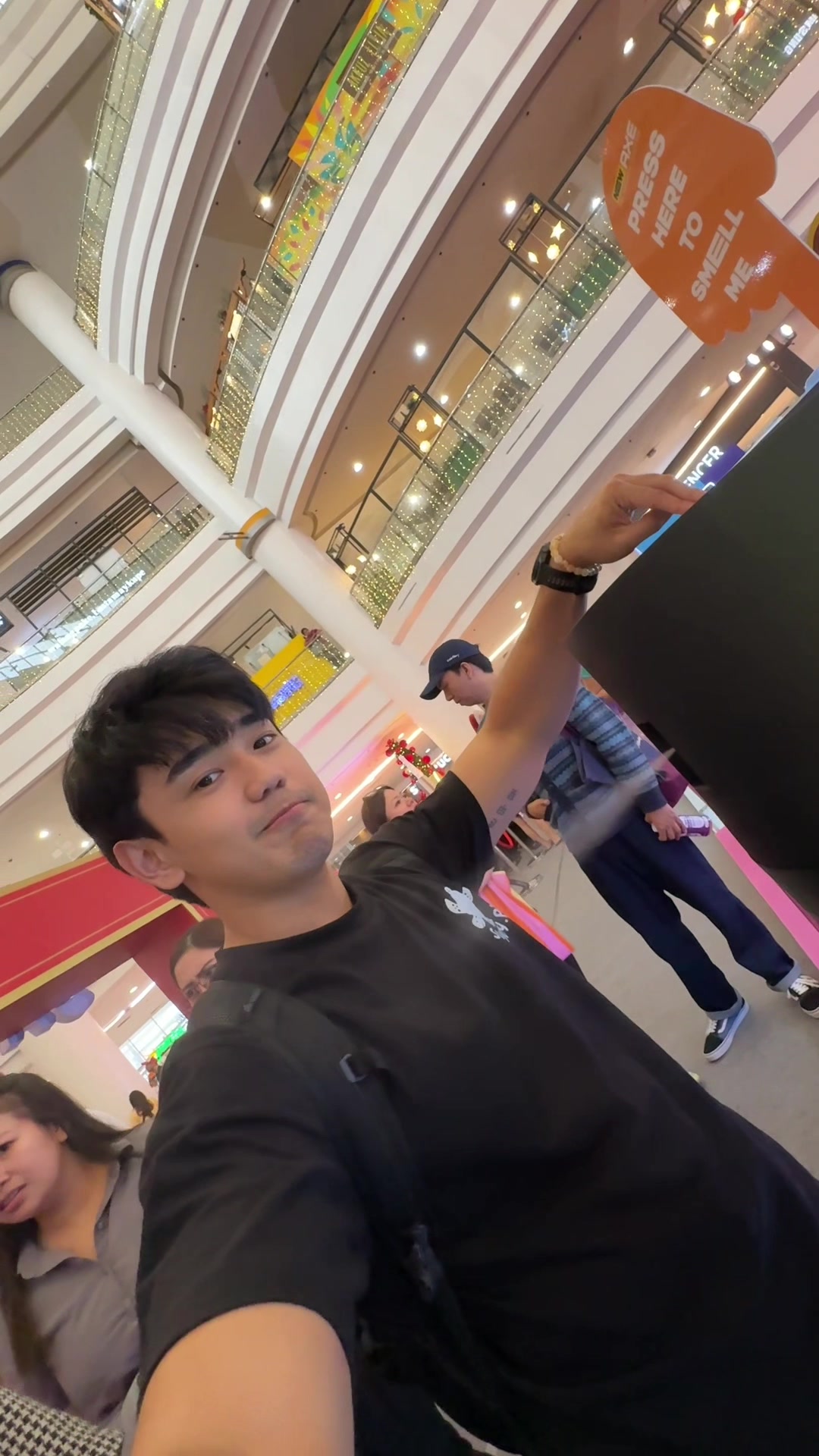 TikTok post by @chomppzz for Unilever. Caption reads: 1 dot iuuwi ko yung malaking bote ng axe 😆 May....