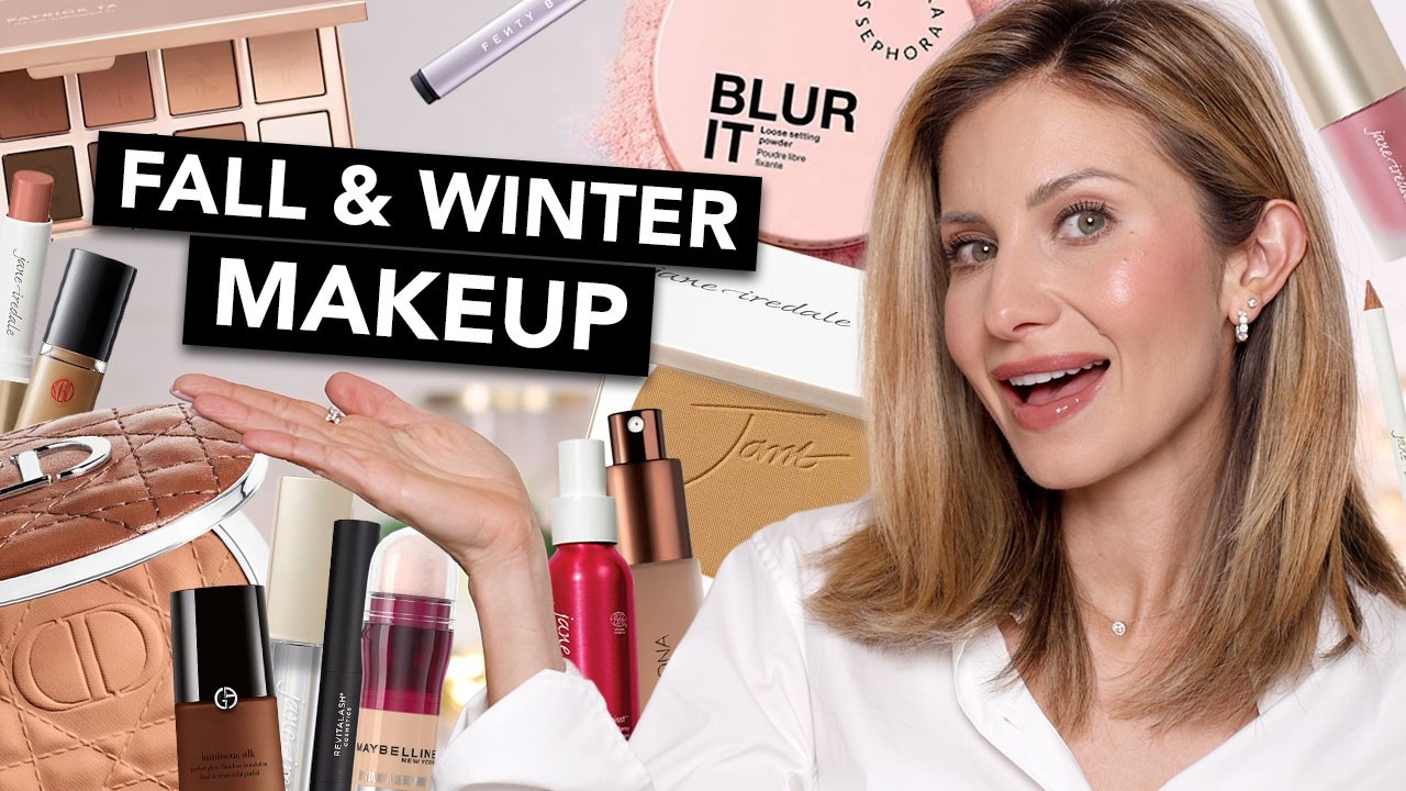 YouTube post by @lisajmakeup for BK Beauty. Caption reads: Fall & Winter Makeup Tips for Women Over 40 (Dry....