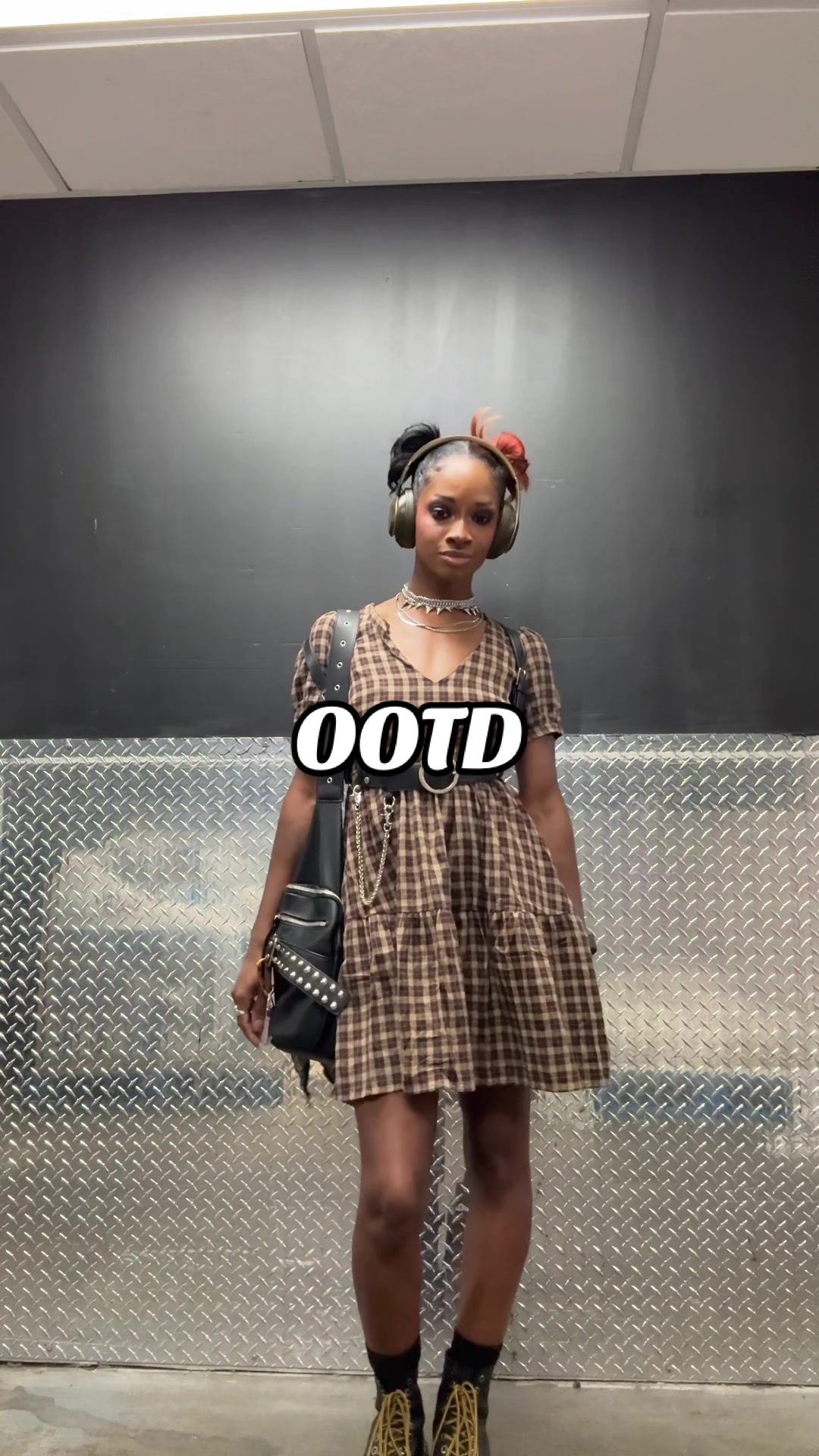 TikTok post by @_kympossible_ for Wicked Misfit. Caption reads: [...] - @DISTURBIA // bag: @Wicked Misfit //....