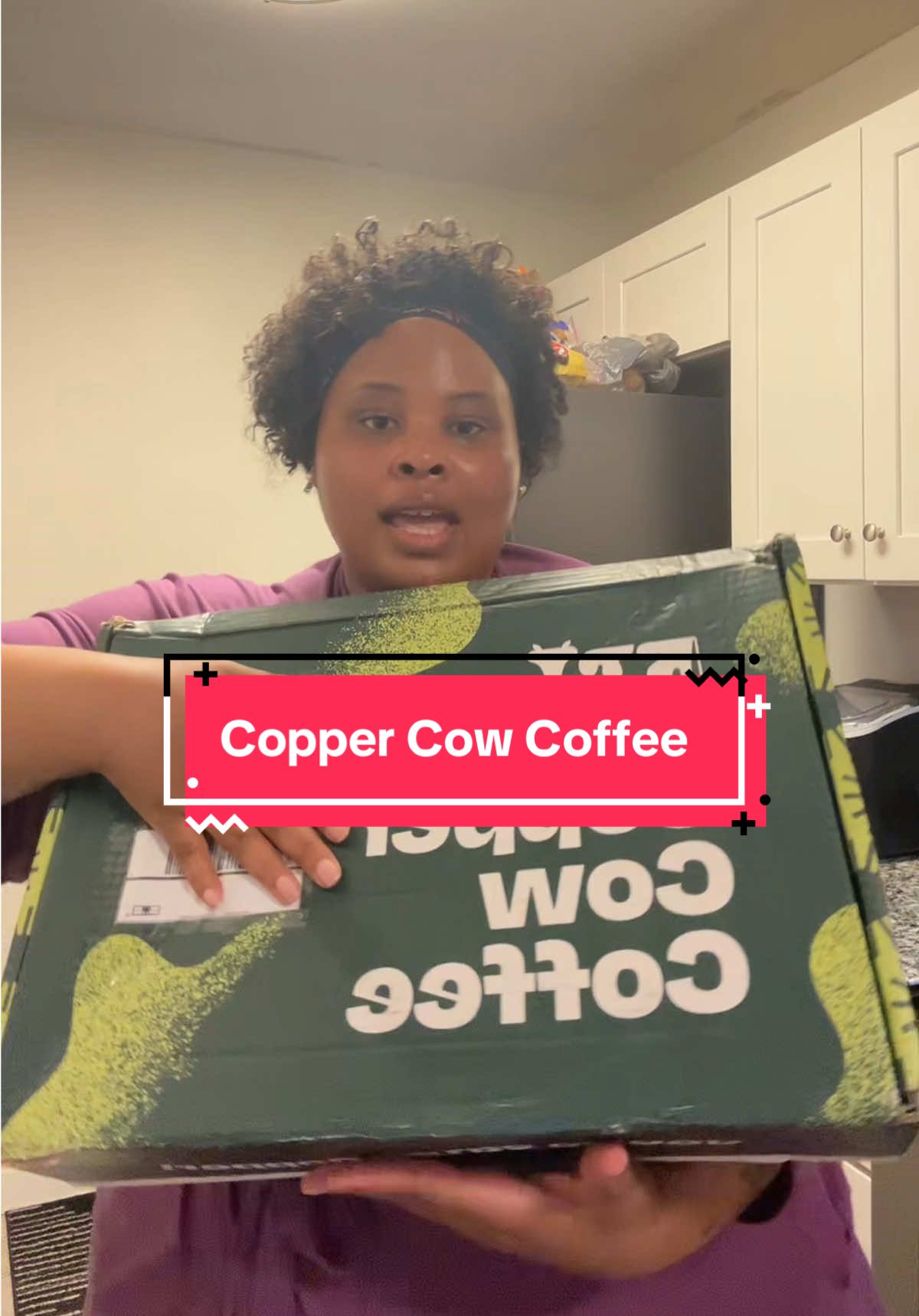 TikTok post by @kie_kindofday for Copper Cow Coffee. Caption reads: @Copper Cow Coffee I can not thank you enough for....