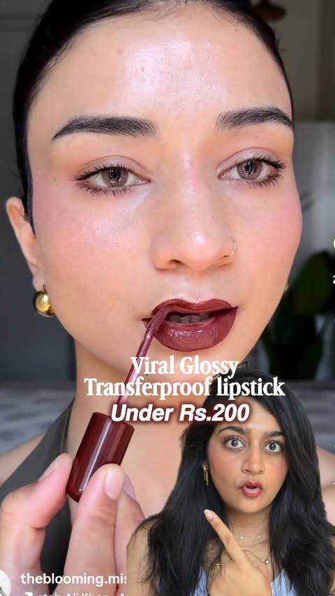 Instagram post by @skincareinvogue for Insight Cosmetics. Caption reads: IS IT GOOD? #AD @insightcosmetic vinyl lipsticks I....