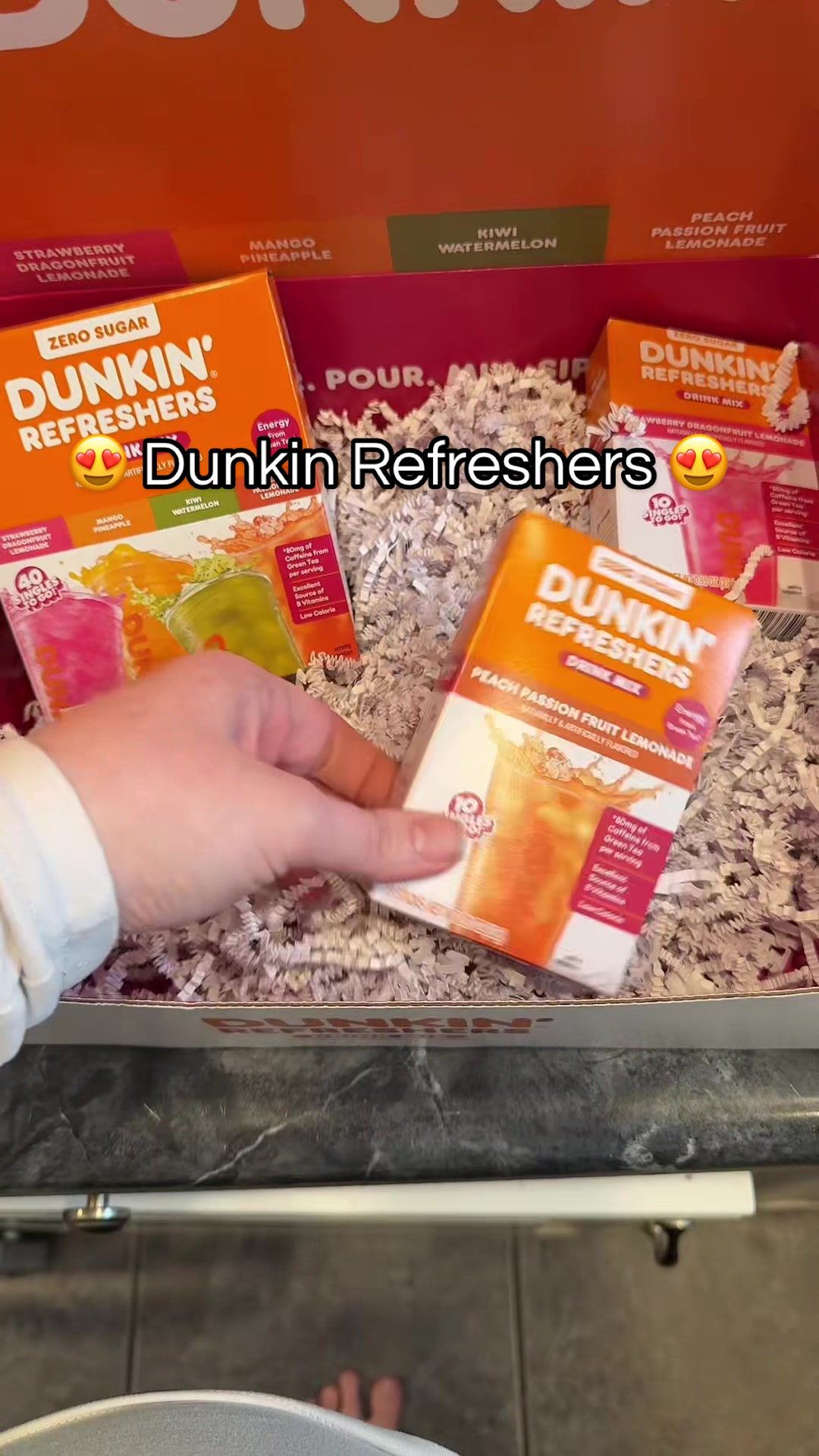 TikTok post by @brokenfrenchfries for Singles To Go. Caption reads: [...] isn't ready for this! 😍😍 @Dunkin' @Singles....