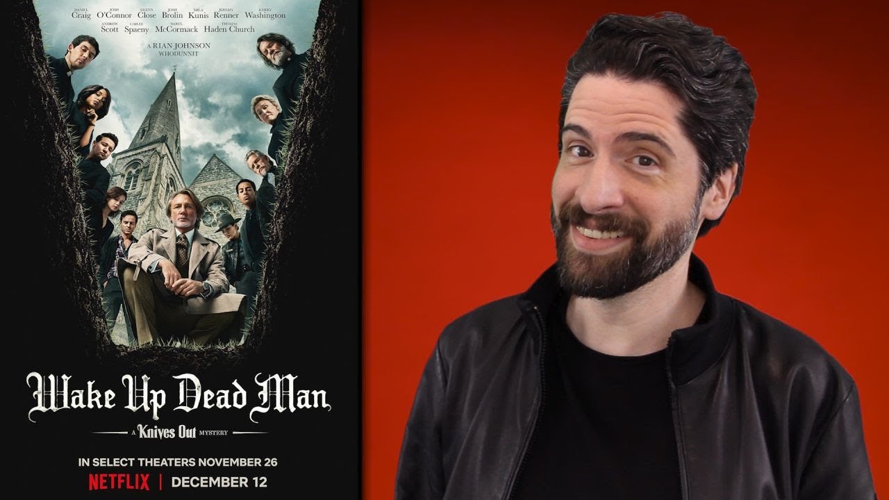 YouTube post by @JeremyJahns for Holzkern. Caption reads: Wake Up Dead Man: A Knives Out Mystery - Movie....