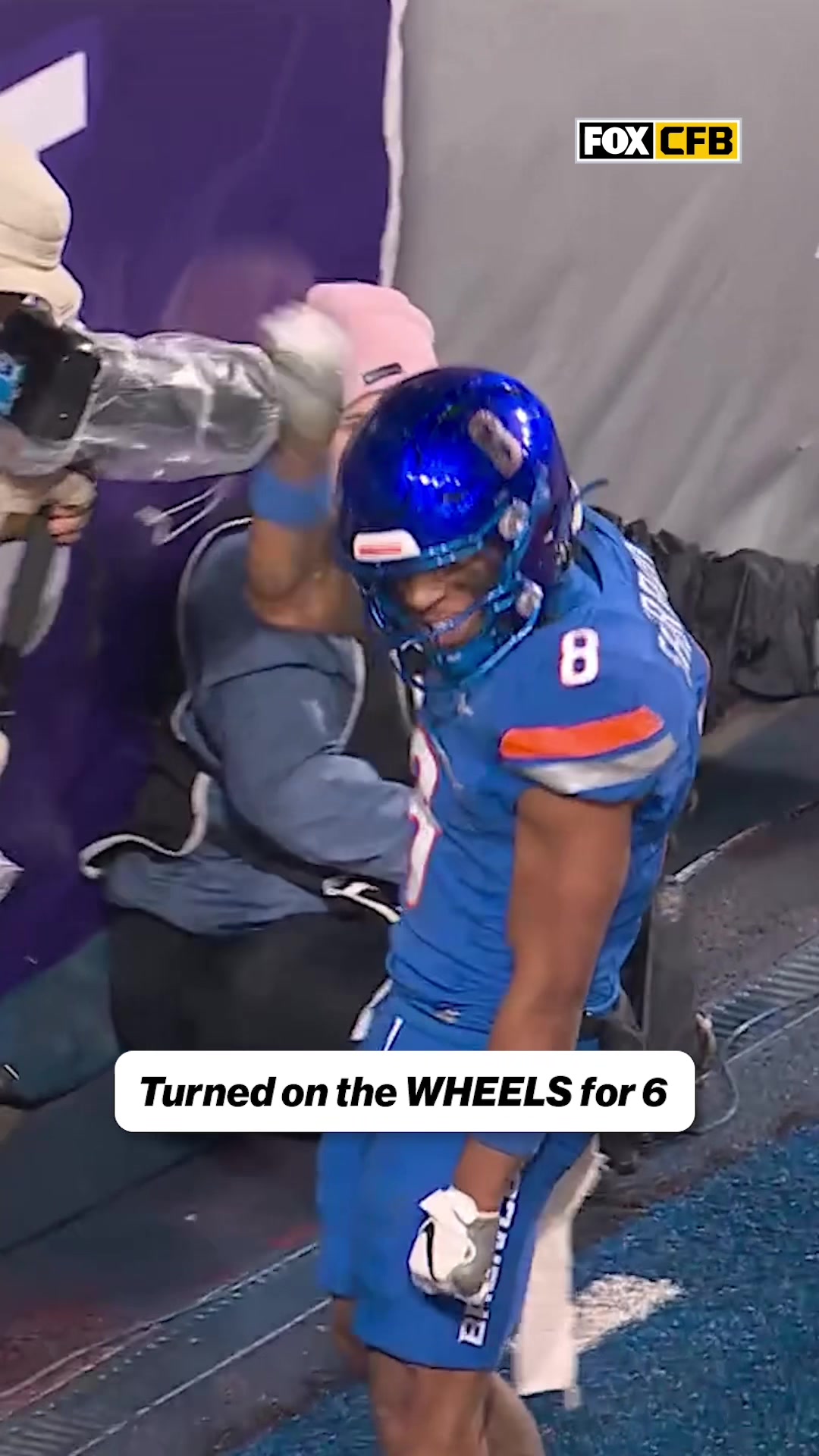 TikTok post by @cfbonfox for Allstate. Caption reads: [...] extends their lead 🔥 Sponsored by @Allstate....