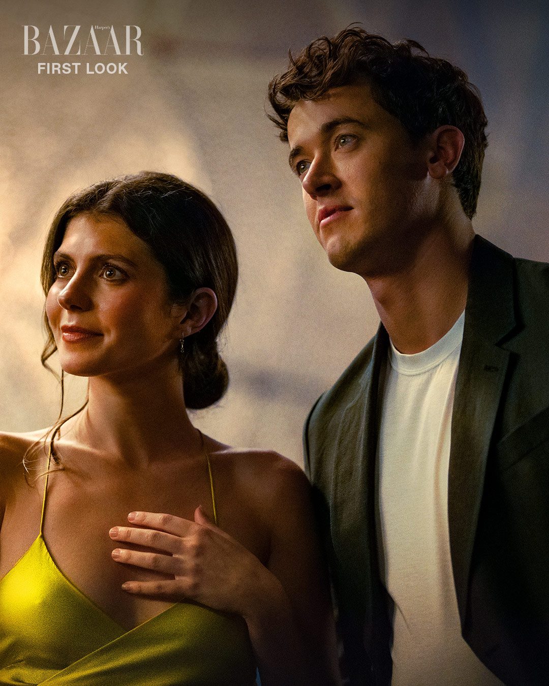 Instagram post by @emilyhenrywrites for Harper’s BAZAAR. Caption reads: Your first look at @emilyhenrywrites’s film....