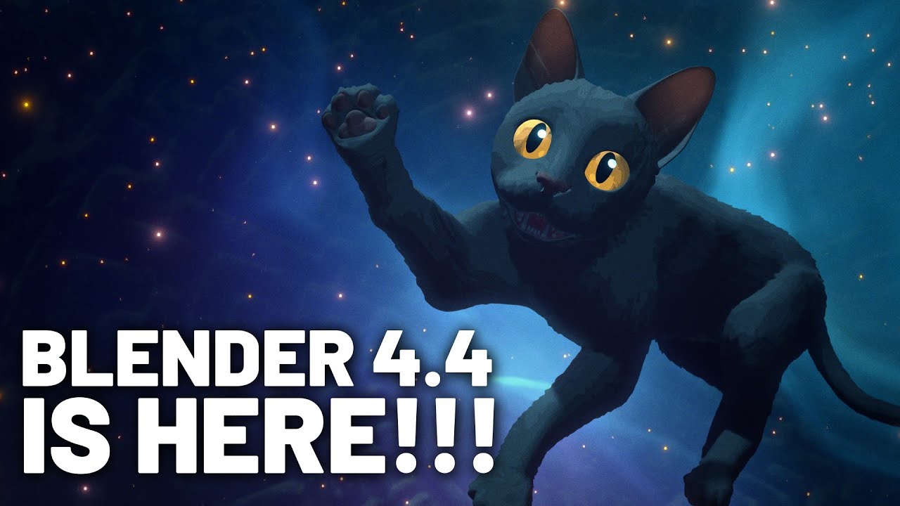 YouTube post by @SouthernShotty for Skillshare. Caption reads: Blender 4.4 Features in LESS THAN FIVE MINUTES!.