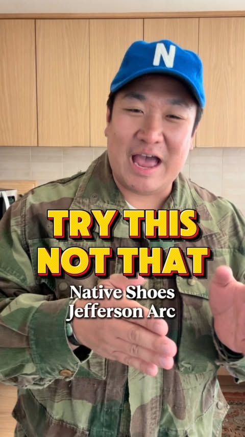 Instagram post by @euge.park for Native Shoes. Caption reads: Try this Not That with @nativeshoes Jefferson Arc....